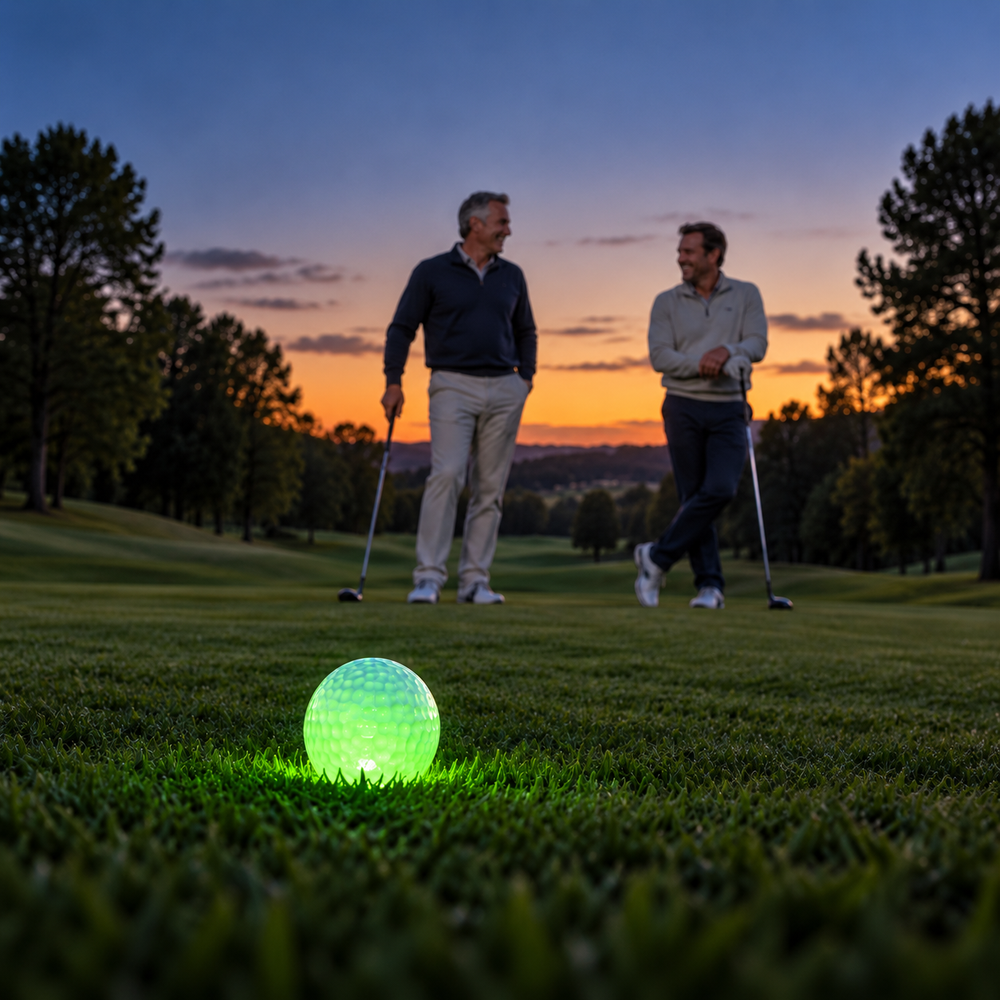 Two golfers enjoying a twilight round